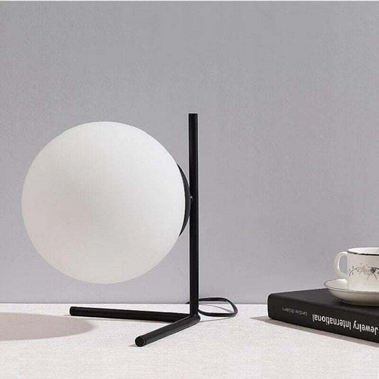 1. Elegant Transparent Glass Ball Table Lamp for Bedroom