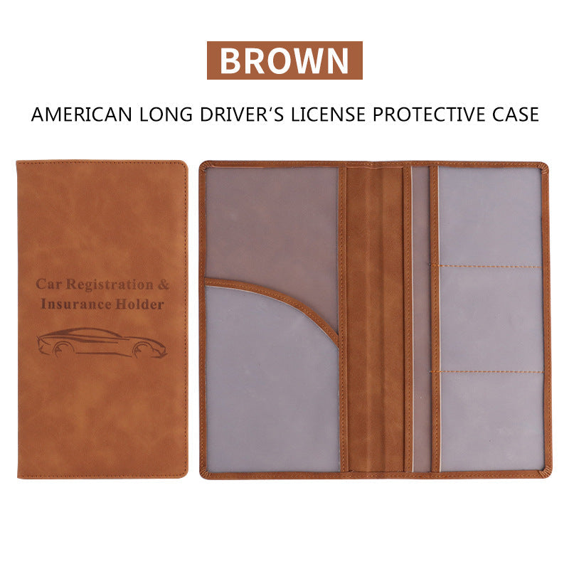 π Car Registration & Insurance Document Holder | Premium PU Leather Organizer