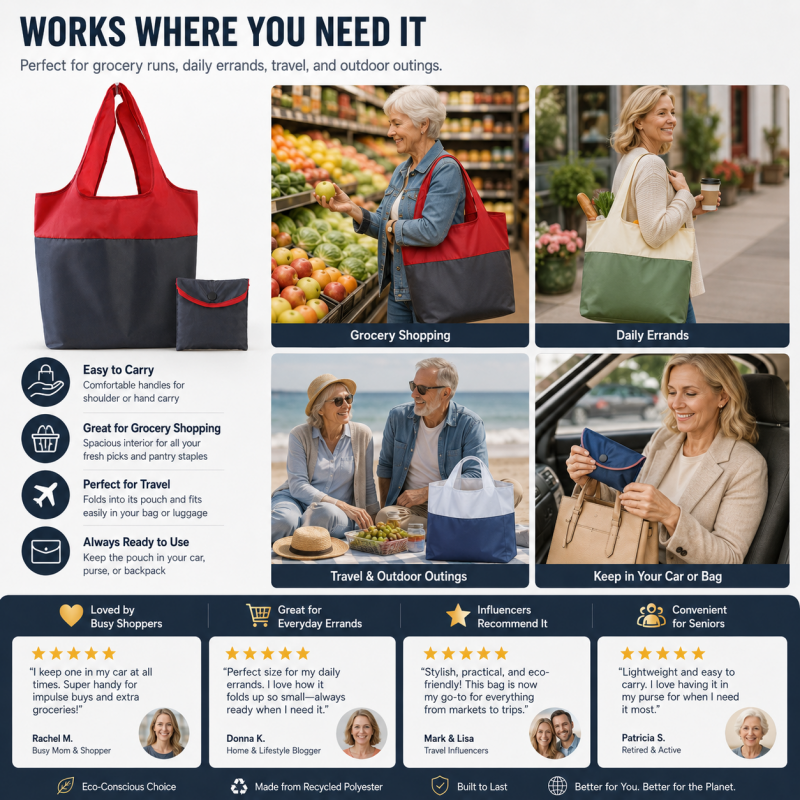 📢50% OFF !! ⏰Eco-Friendly Foldable Large Capacity Shopping Bag
