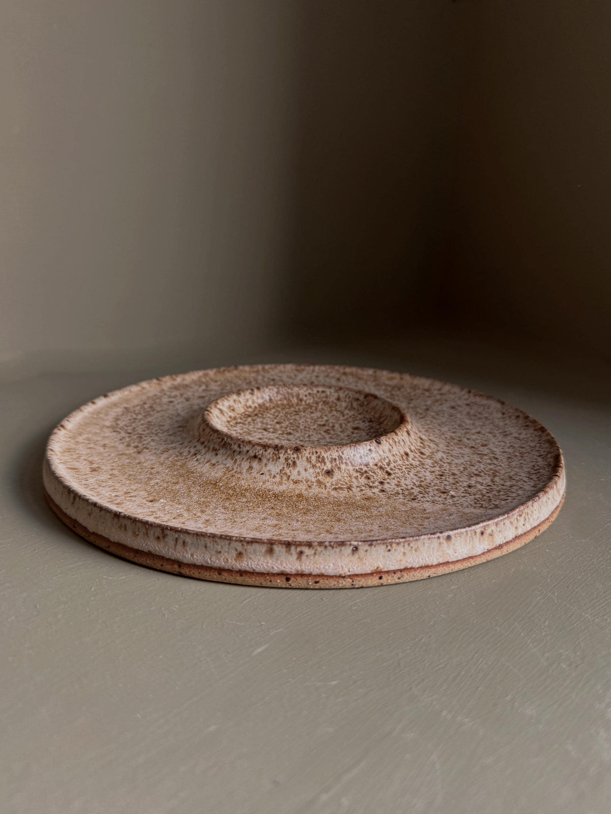 Dip Plate in Salt of the Earth | Speckled Beige | Serveware | Large platter